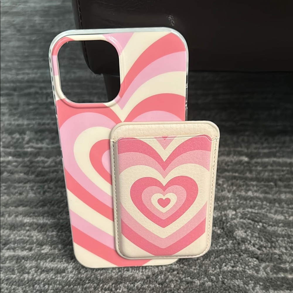 Pink Heart Pattern Phone Case - Picture 4 of 8